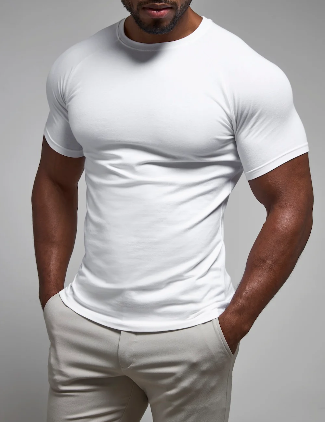 ATHLETIC FIT T-SHIRT IN BLACK